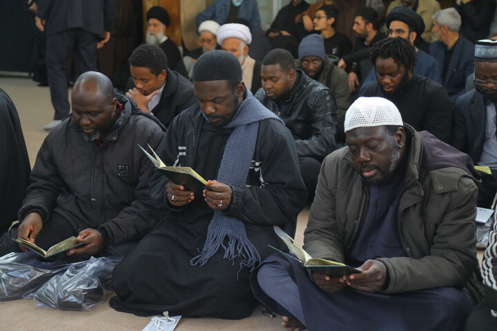 تصاویر / مراسم بزرگداشت رهبر شهید در بیت آیت الله العظمی سیستانی در قم