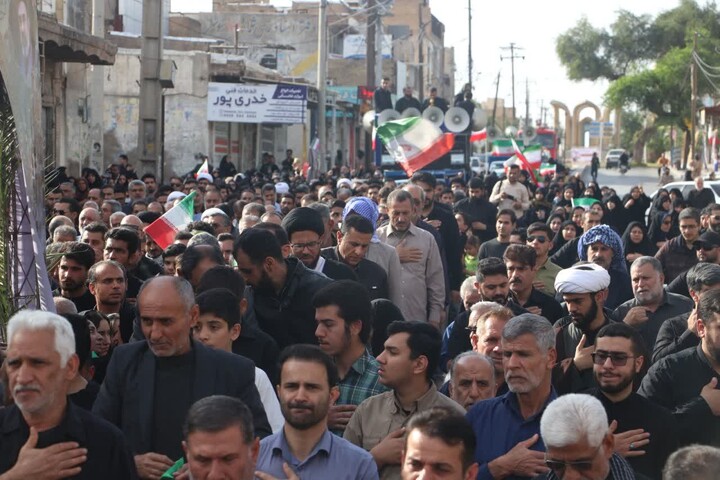 تصاویر/مراسم تشییع شهید امنیت محمد کلولی موگهی شهرستان شوشتر