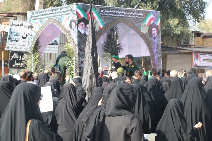 تصاویر/مراسم تشییع شهید امنیت محمد کلولی موگهی شهرستان شوشتر
