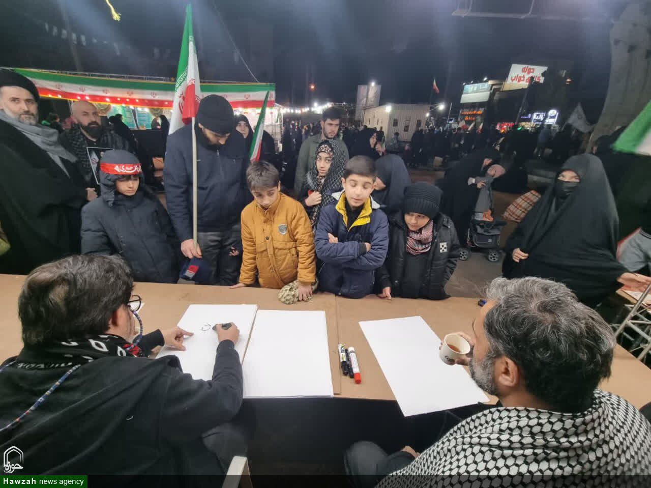 برپایی موکب هنر و رسانه  در قم