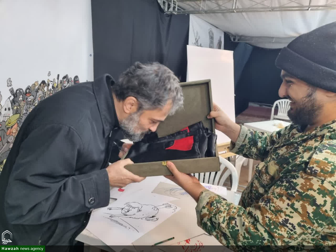 برپایی موکب هنر و رسانه  در قم