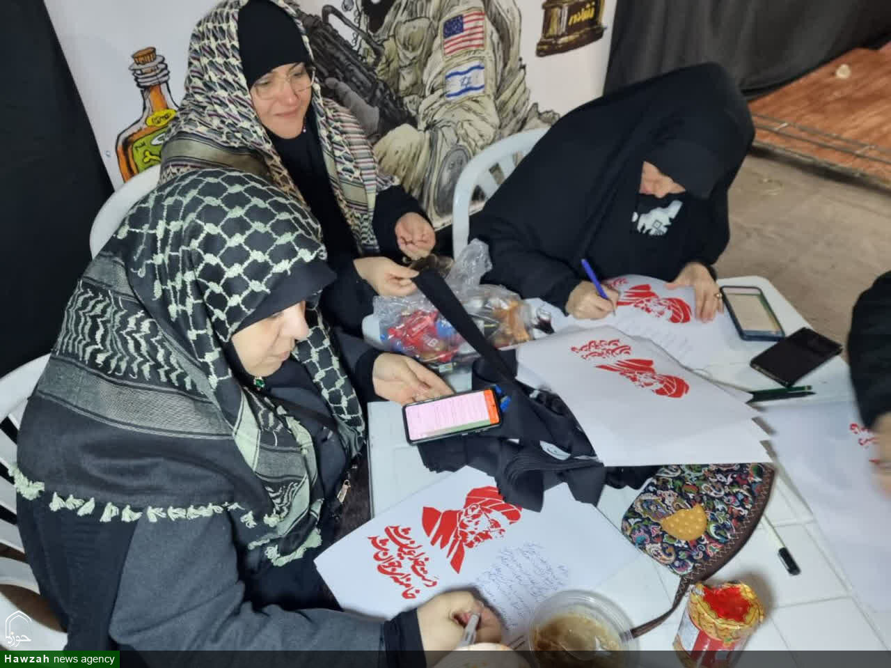 برپایی موکب هنر و رسانه  در قم