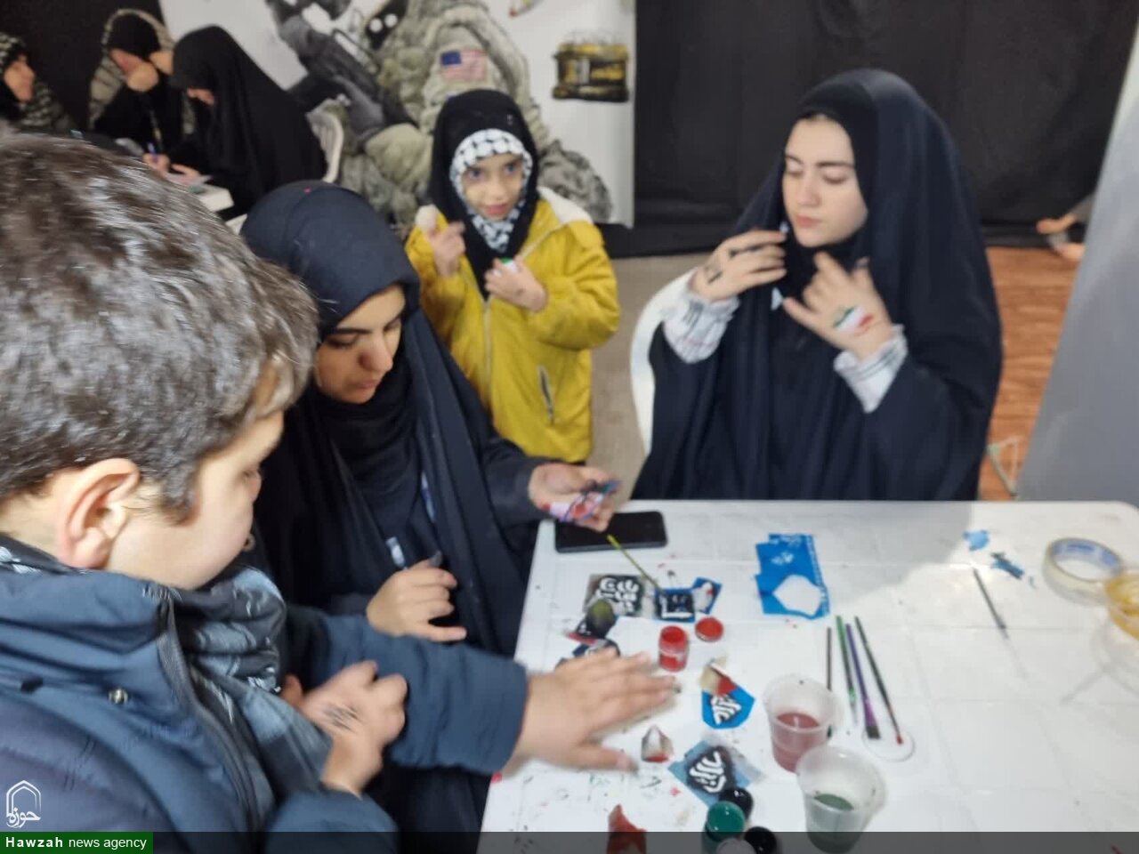 برپایی موکب هنر و رسانه  در قم