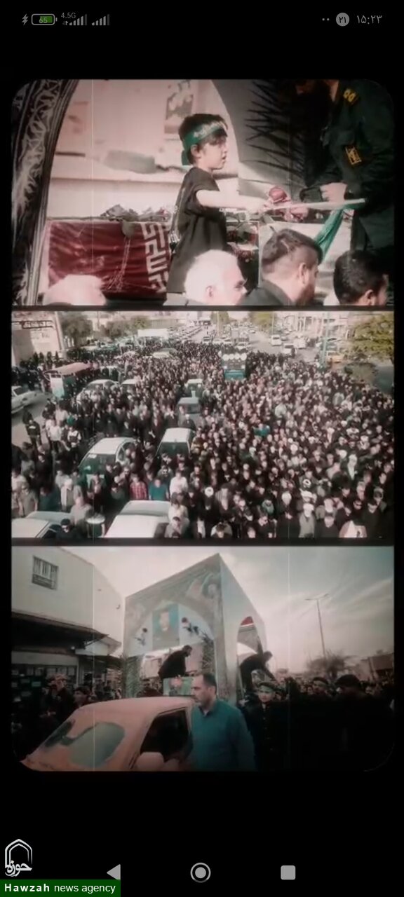 فیلم | تشییع پیکر شهید محمد کلولی موگهی در شهرستان شوشتر