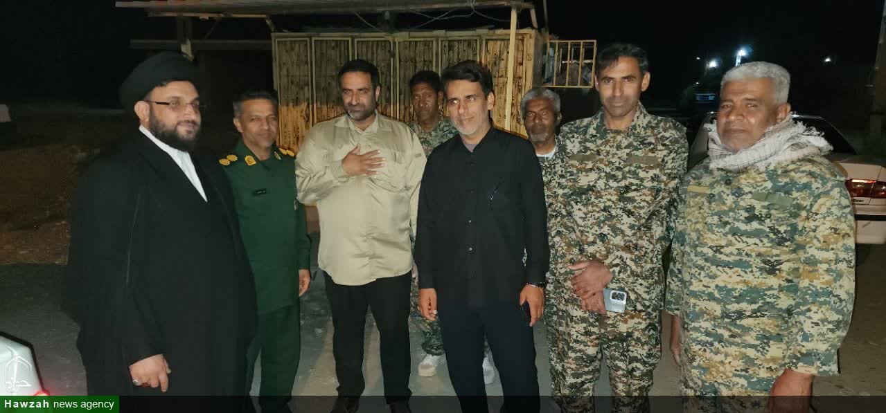 بازدید امام جمعه توکهور و هشتبندی از گشت‌های بسیج و ایست بازرسی در دهستان چراغ‌آباد