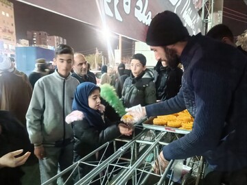 تصاویر/ برپایی موکب انصار المهدی(عج) مدرسه علمیه امام صادق علیه‌السلام پرند