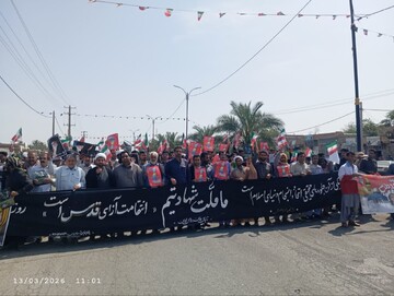 تصاویر/ راهپیمایی روز قدس جازموریان