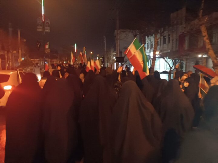 تصاویر/ تجمع مردم عزادار و انقلابی کامیاران