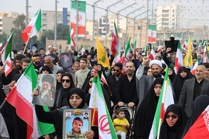 حضور حماسی مردم اهواز در راهپیمایی روز جهانی قدس