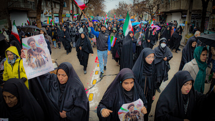 تصاویر/حضور پرشور امت همدانی امام خامنه‌ای در راهپیمایی روز قدس