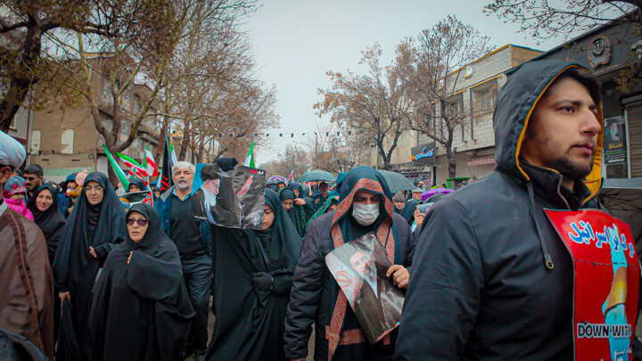 تصاویر/حضور پرشور امت همدانی امام خامنه‌ای در راهپیمایی روز قدس