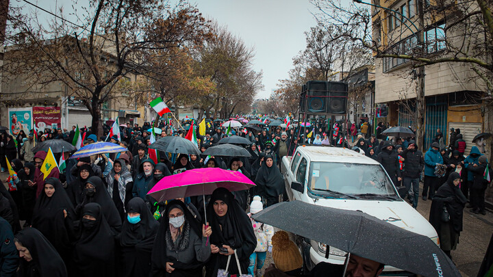 تصاویر/حضور پرشور امت همدانی امام خامنه‌ای در راهپیمایی روز قدس