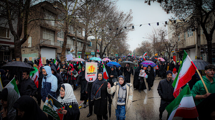 تصاویر/حضور پرشور امت همدانی امام خامنه‌ای در راهپیمایی روز قدس