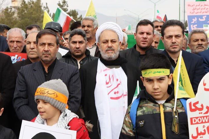 تصاویر/ راهپیمایی با شکوه روز جهانی قدس در نوشین شهر