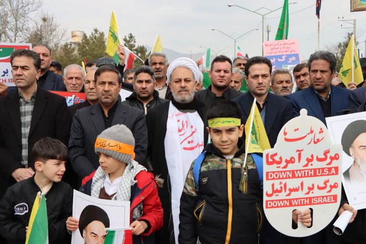 تصاویر/ راهپیمایی با شکوه روز جهانی قدس در نوشین شهر