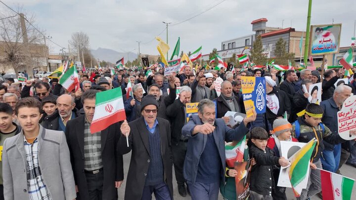 تصاویر/ راهپیمایی با شکوه روز جهانی قدس در نوشین شهر