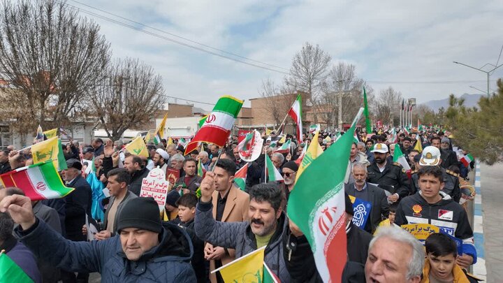 تصاویر/ راهپیمایی با شکوه روز جهانی قدس در نوشین شهر