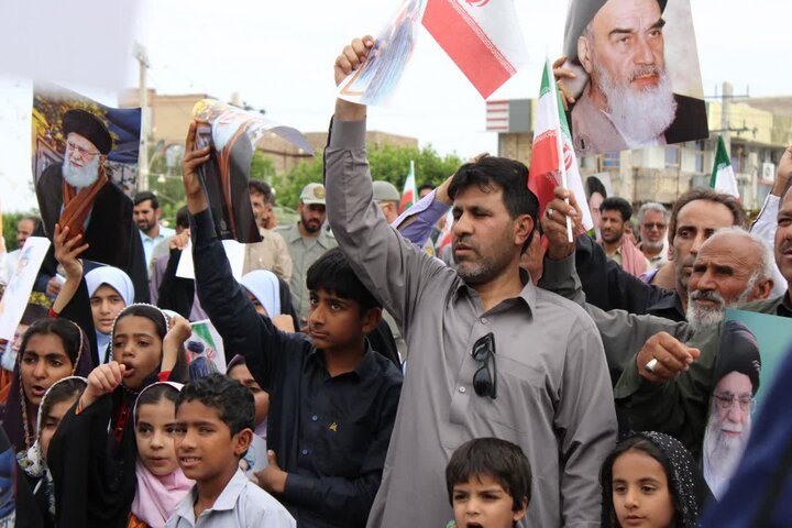 تصاویر/ حضور حماسی مردم شیعه و سنی شهرستان دلگان در روز جهانی قدس