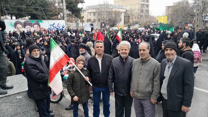 تصاویر / حضور کفن پوش روحانیون نهاوندی در روز جهانی قدس