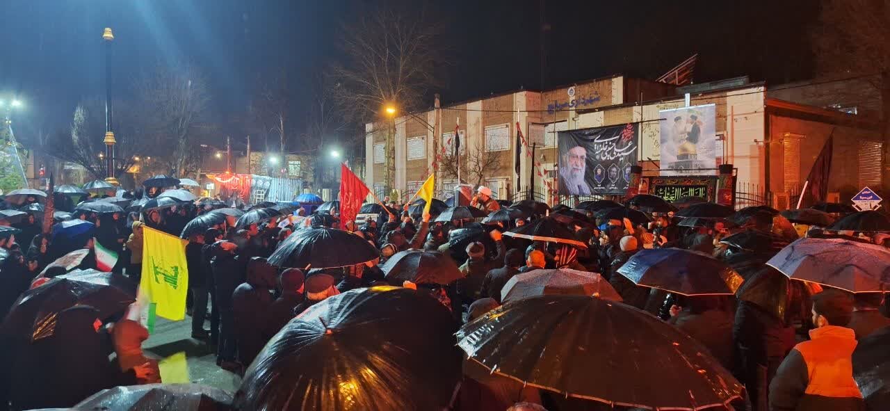 سرمای هوا هم مانع از حضور مردم مریانج در تجمع حمایت از انقلاب و کشور نشد+تصاویر