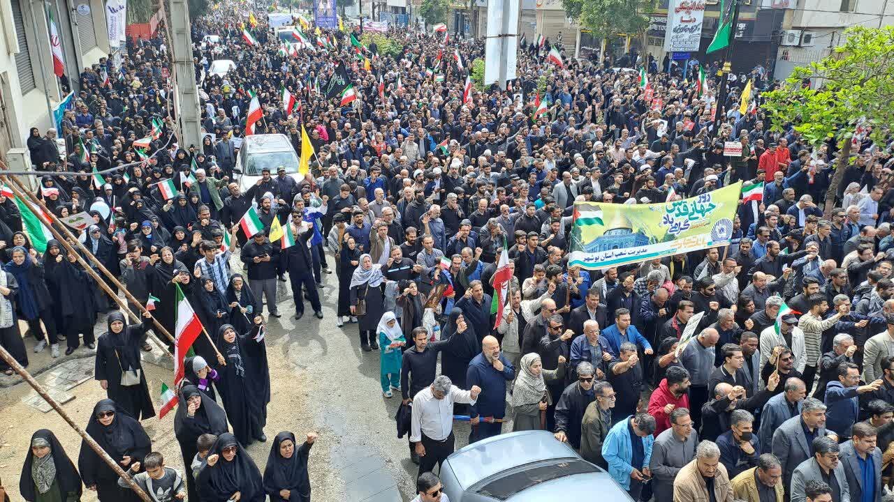 فیلم| دریای خروشان بوشهری‌ها در روز قدس