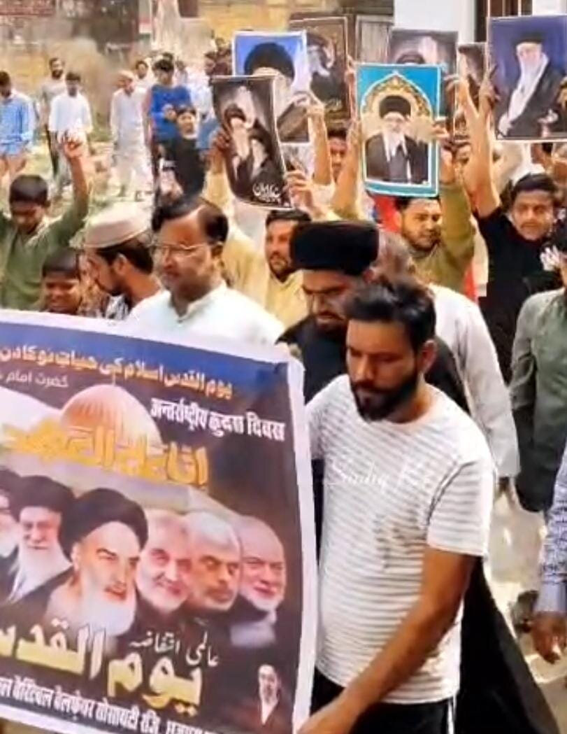 عالمی یومِ قدس پر چھجو پورہ سادات میں ریلی، فلسطینی عوام سے اظہارِ یکجہتی اور اسرائیلی مظالم کی مذمت