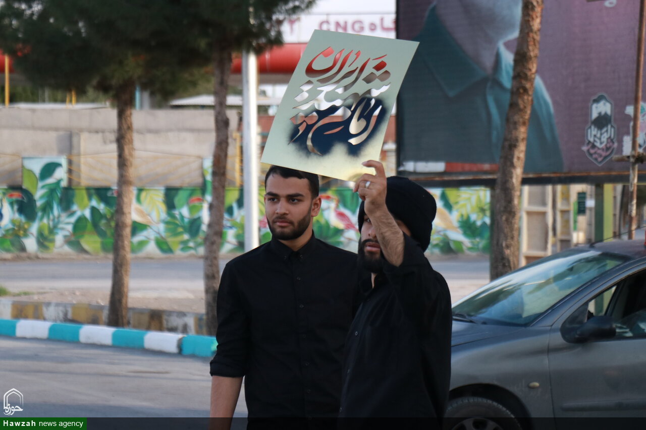 تصاویر/  شابلون زنی طلاب محمودیه در کرمان