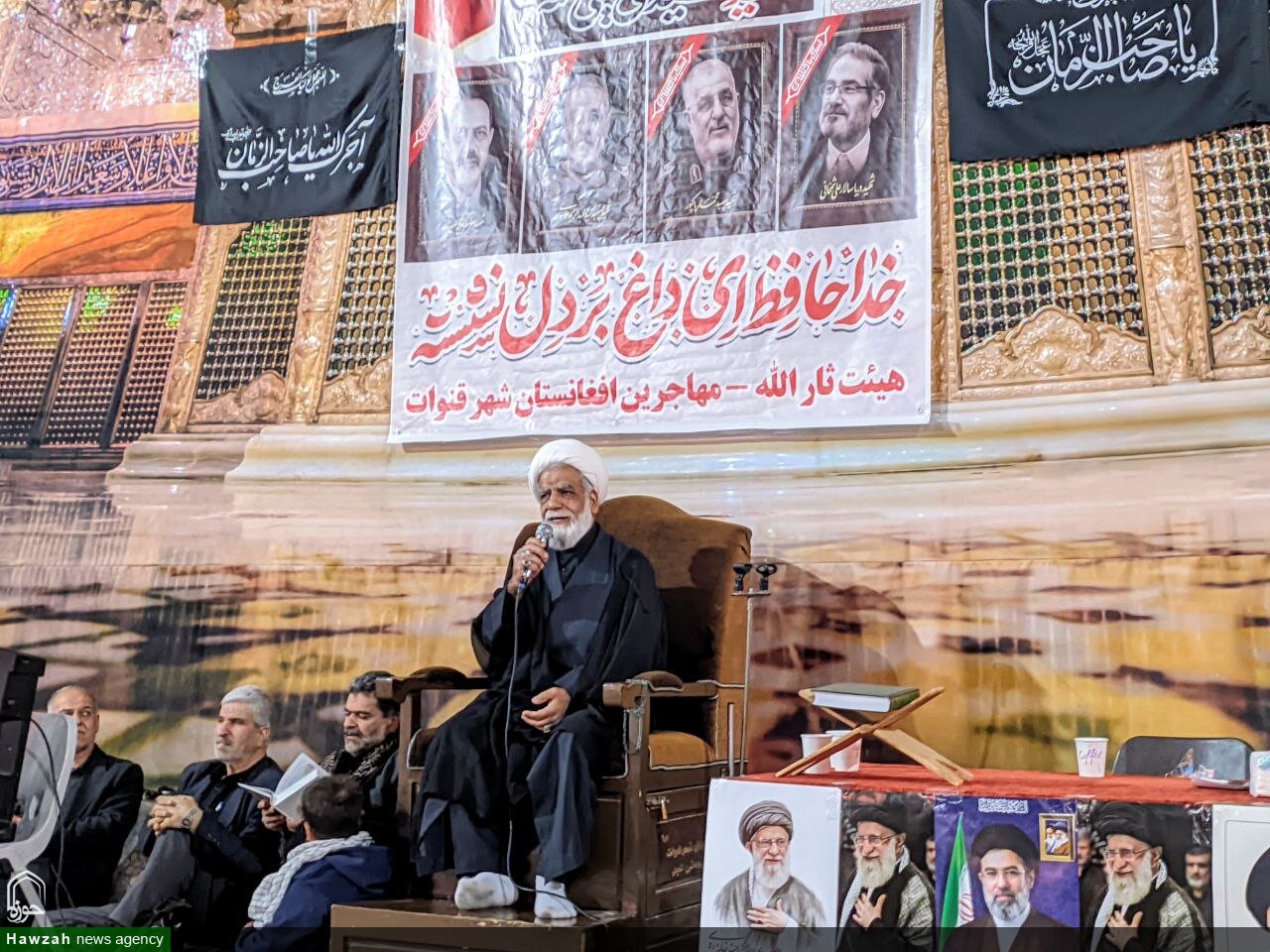 گردهمایی مهاجرین شهر قنوات در دفاع  از انقلاب اسلامی/ حضور انقلابی مردم در صحنه، ضروری است