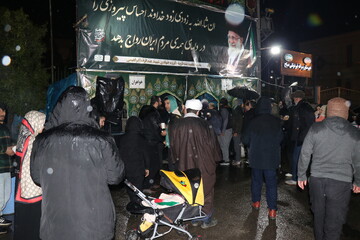 برگزاری موکب عزای مدرسه علمیه منتظریه (عج) در پی شهادت قائد امت+تصاویر