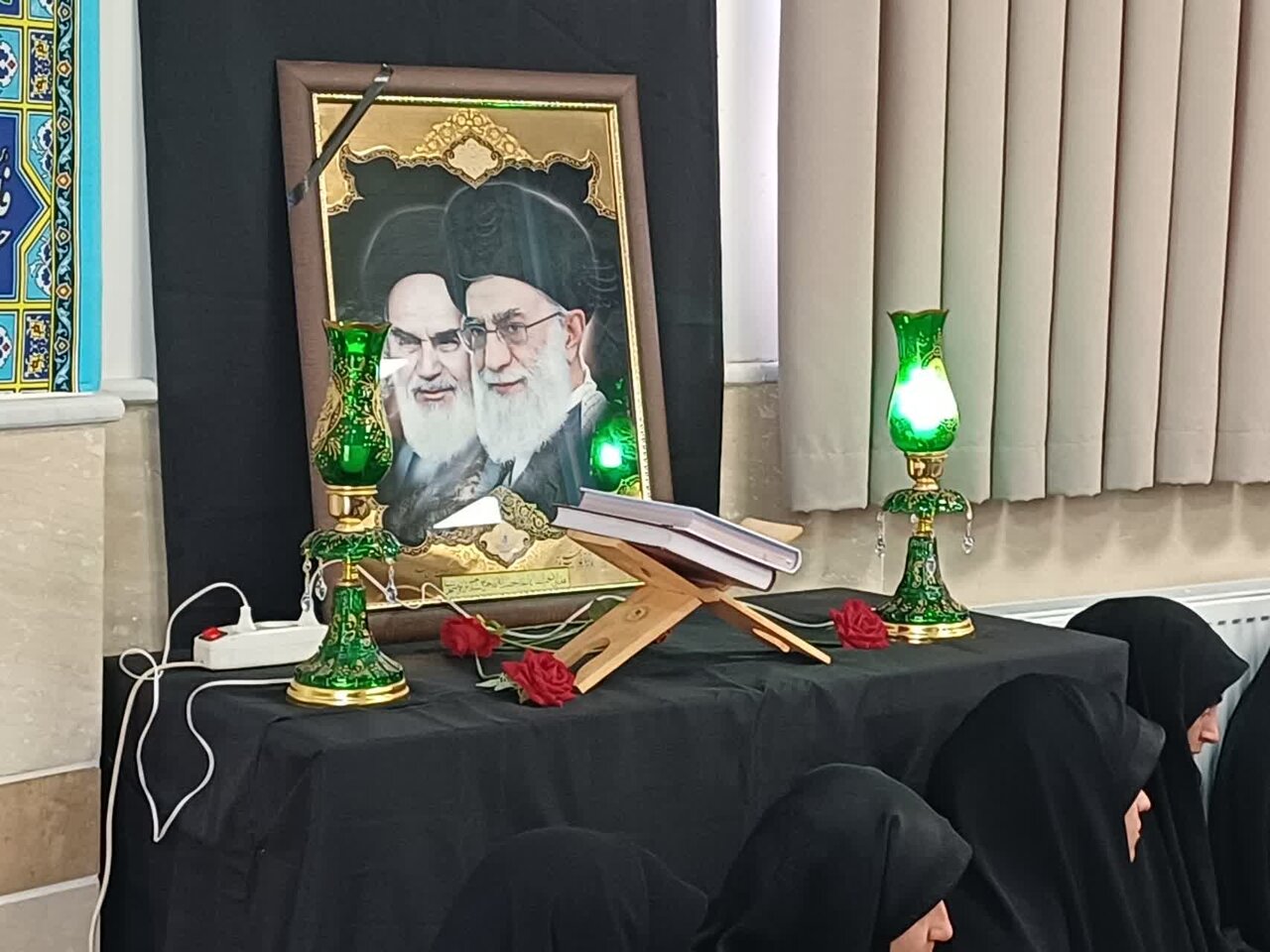 بانوان طلبه مدرسه علمیه نرجسیه سیرجان در صف مقدم جبهه جهاد رمضان+تصاویر