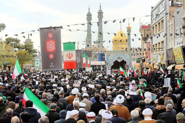تصاویر/ تشییع شهید جنگ رمضان در قم