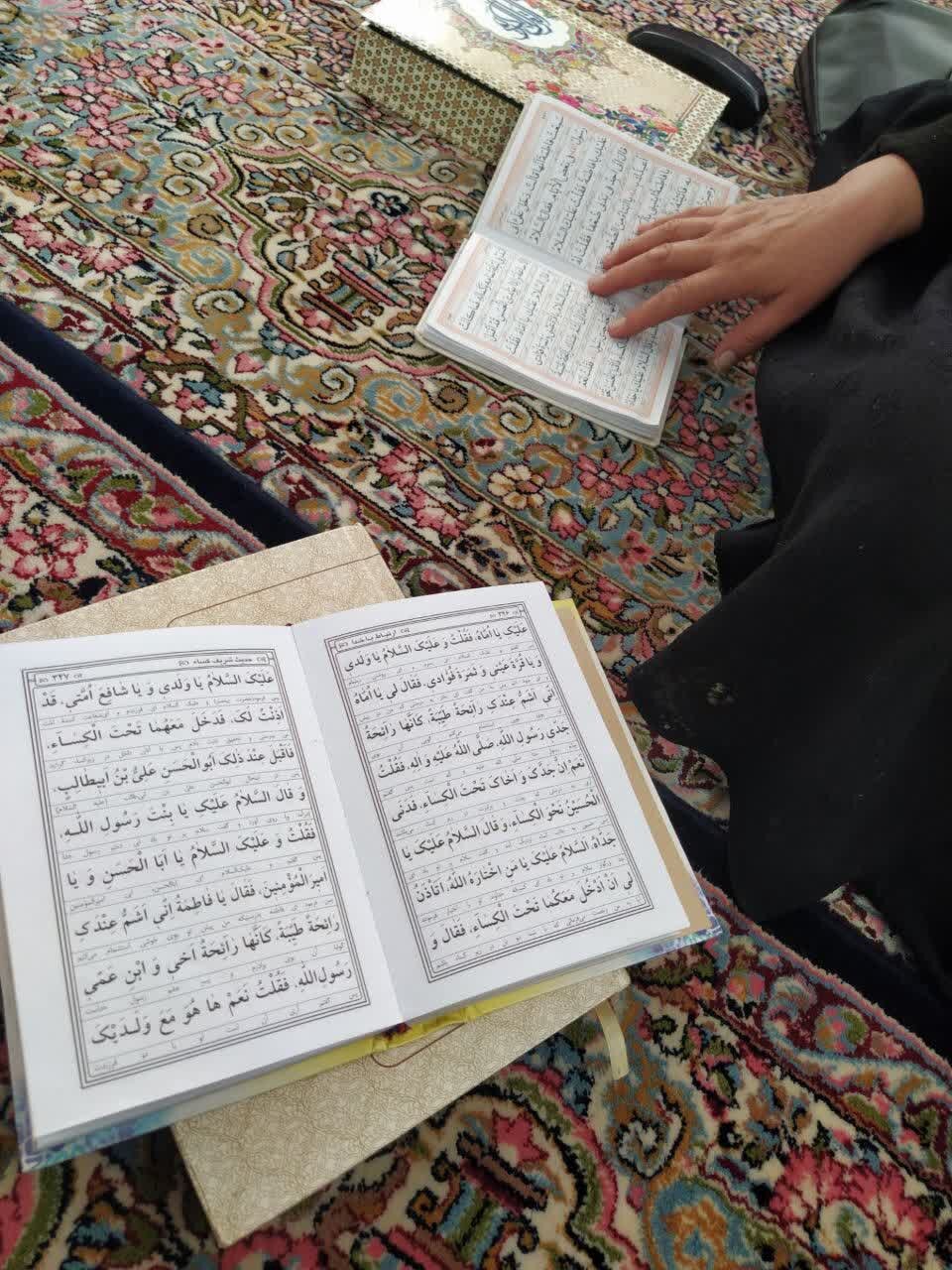 بانوان طلبه مدرسه علمیه ریحانه‌النبی(س) رفسنجان در صف مقدم جبهه جهاد رمضان+ تصاویر
