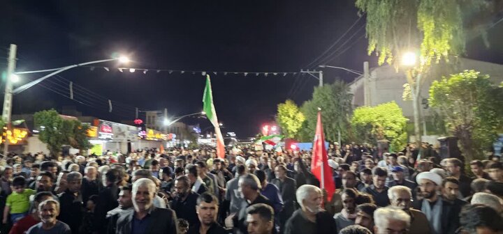 تصاویر/ تجمعی از جنس سوگ و حماسه در جیرفت