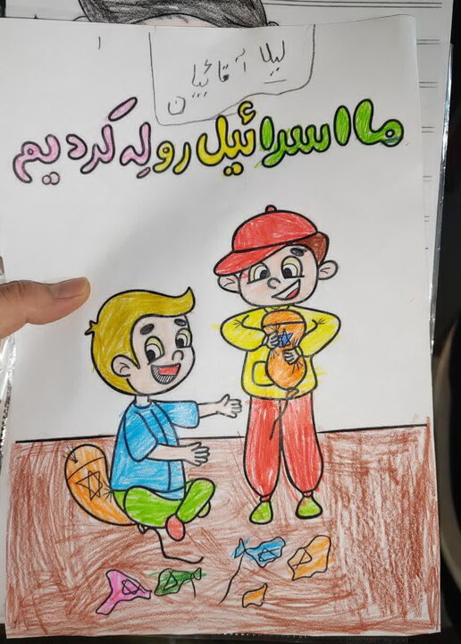 تصاویر/ ایستگاه نقاشی موکب مدرسه علمیه المهدی(عج) آران و بیدگل