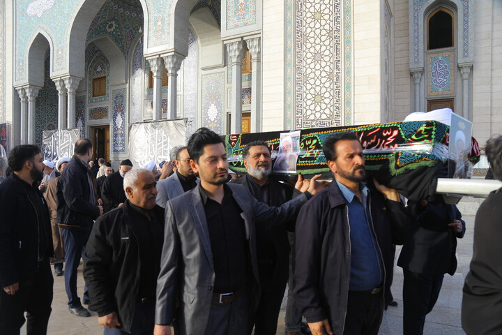 تصاویر / مراسم تشییع پیکر مرحوم آیت الله جناتی شاهرودی در قم