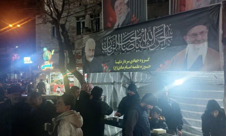 تصاویر/برپایی موکب مدرسه علمیه امام صادق شهرستان قروه
