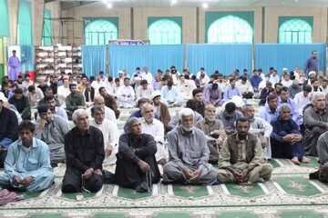 تصاویر/ آیین عبادی سیاسی نماز جمعه شهرستان دلگان