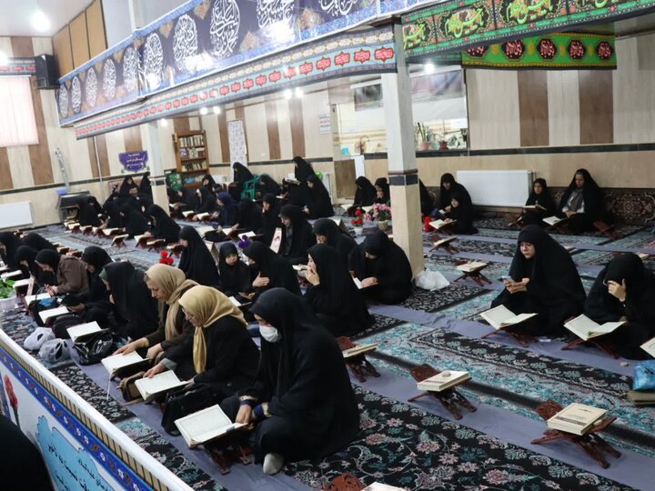 تصاویر/ مراسم جزء خوانی قرآن کریم در تکاب
