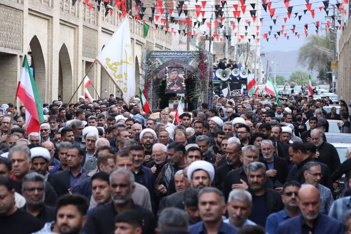 تصاویر/مراسم تشییع شهید جنگ رمضان