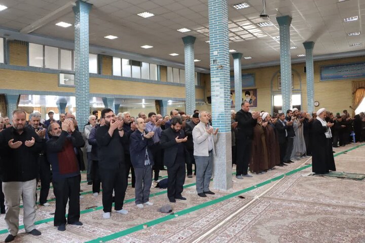 تصاویر/ آیین عبادی سیاسی نماز جمعه نوشین شهر