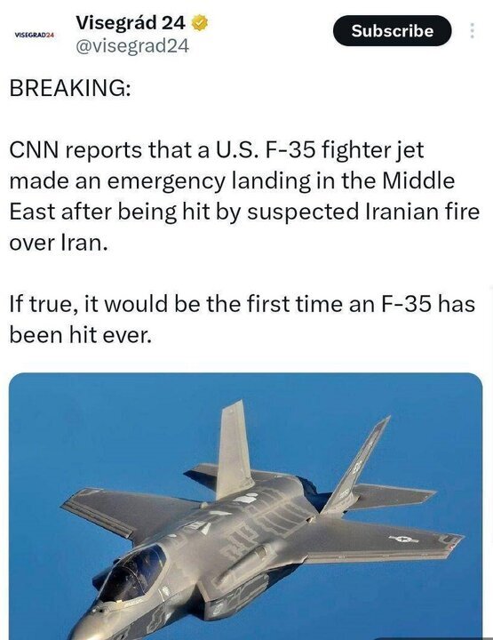 ईरानी मिसाइल का शिकार बना अमेरिकी F-35