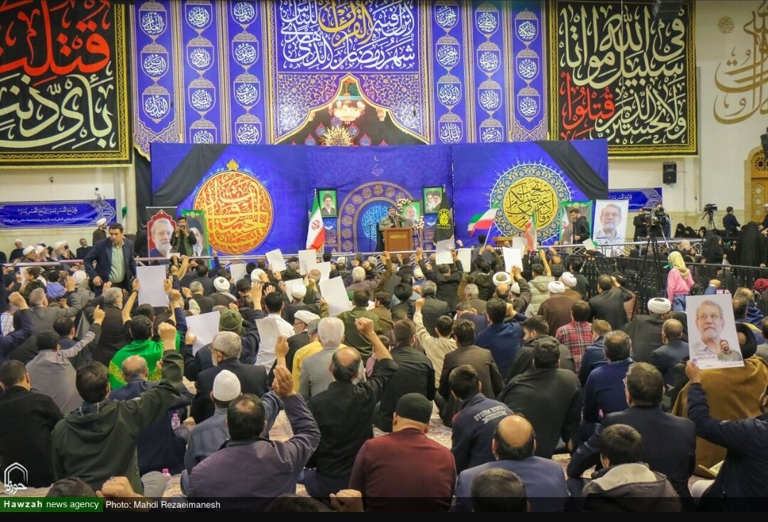 بزرگداشت شهید دکتر لاریجانی در حرم حضرت معصومه(س) + عکس