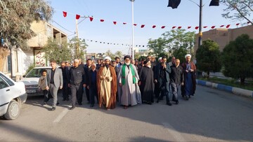 فیلم| نماز عید فطر در صبح نوروز۱۴۰۵ در بافق