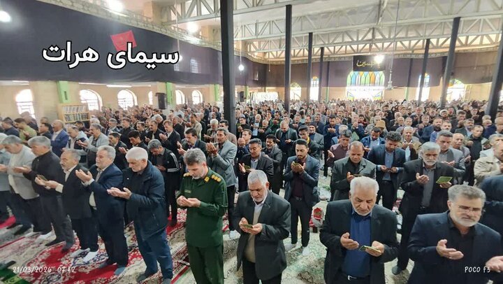 تصاویر/ نماز عید فطر نوروز۱۴۰۵ در شهرستان خاتم