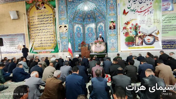 تصاویر/ نماز عید فطر نوروز۱۴۰۵ در شهرستان خاتم