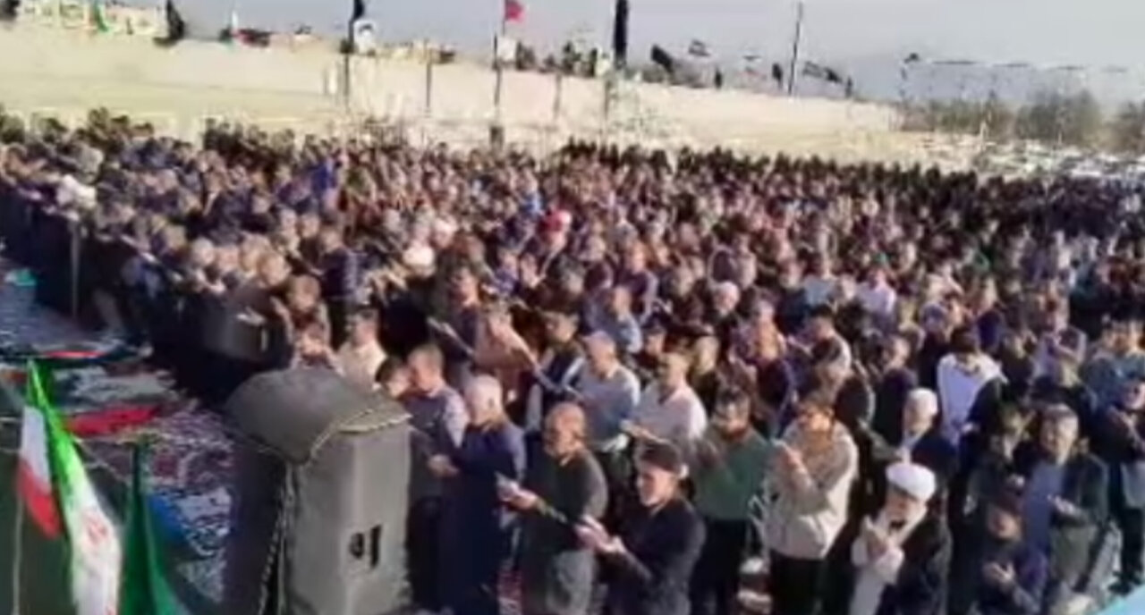 فیلم| اقامه نماز عید فطر در دهستان بهادران مهریز