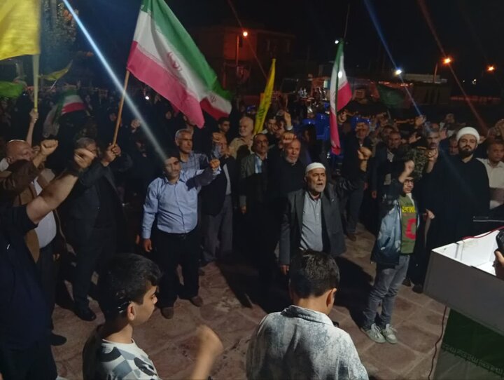 تصاویر/ تجمع محکومیت تجاوز آمریکایی- صهیونی در بندر ریگ
