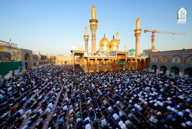 برپایی نماز عید فطر در حرم امامین کاظمین (علیهما السلام)