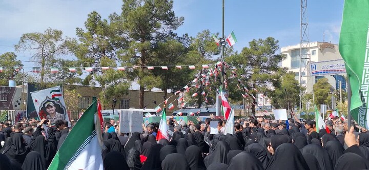 تصاویر/ تشییع پیکر پاک ۵ شهید جنگ رمضان در سمنان