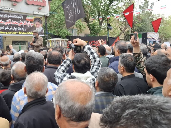 تصاویر/ مراسم تشییع با شکوه سرلشکر شهید دکتر علی‌محمد نائینی درکاشان